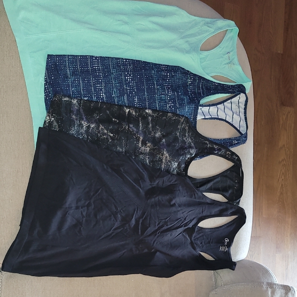 4 Zyia Women's Tank Tops - Black, Blue, Green, BLK/Gold